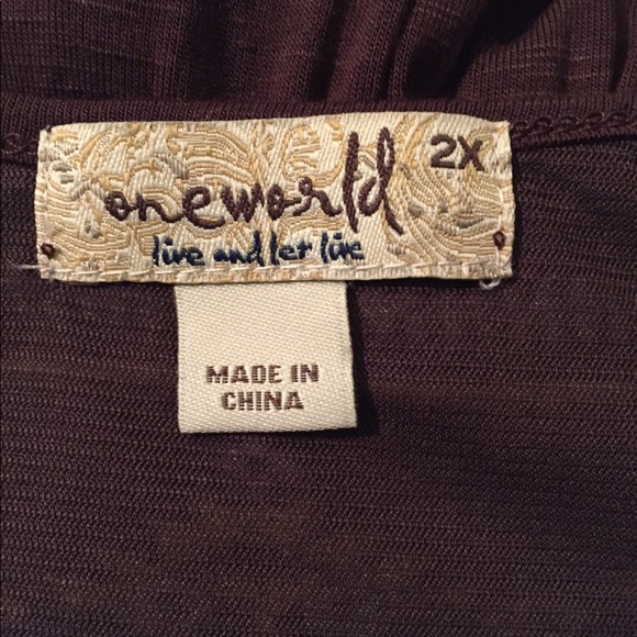 Women’s 2XL Soft Comfy Shirt One World - Picture 6 of 8